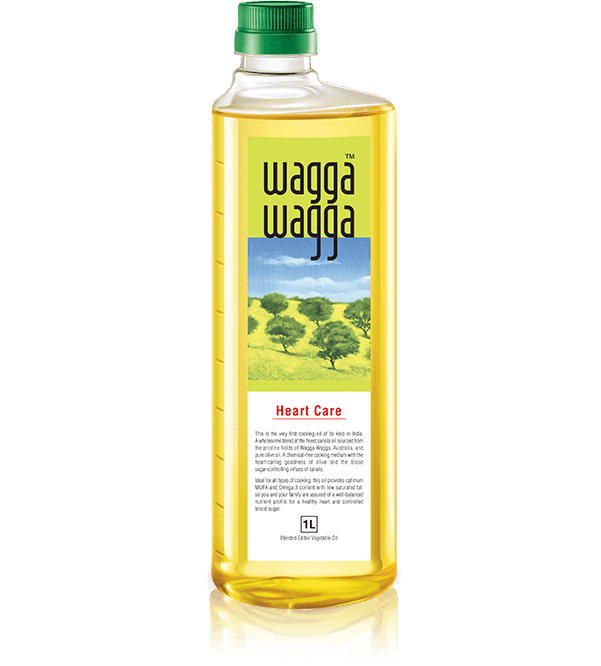 Wagga Wagga Heart Care - Low cholesterol, vegetable, refined, healthy Indian cooking olive oil for heart in India